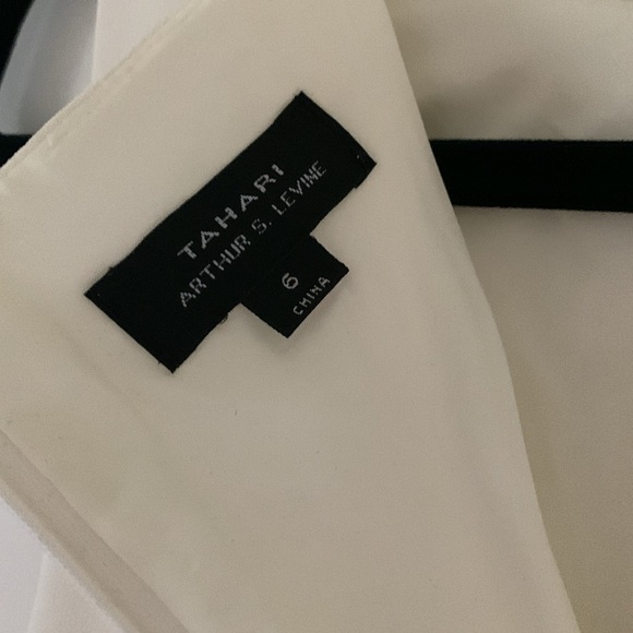TAHARI Arthur S Levine White Sleeveless Cocktail Dress - Picture 6 of 7